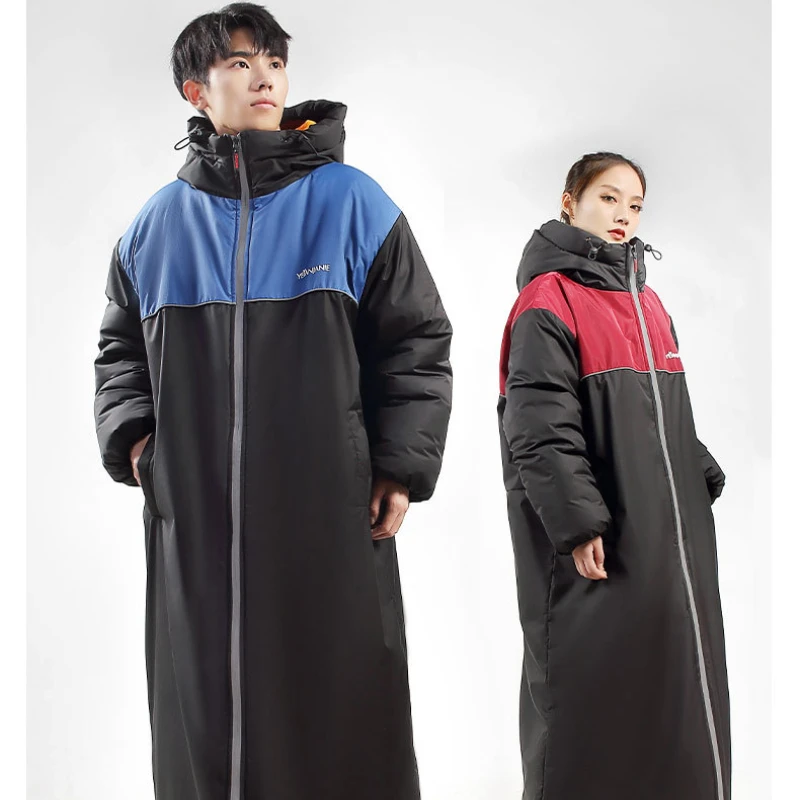 Ropa de ciclismo antifrío, impermeable y a prueba de viento, aislamiento de invierno para motocicleta, ropa de moto de nieve integrada de felpa gruesa