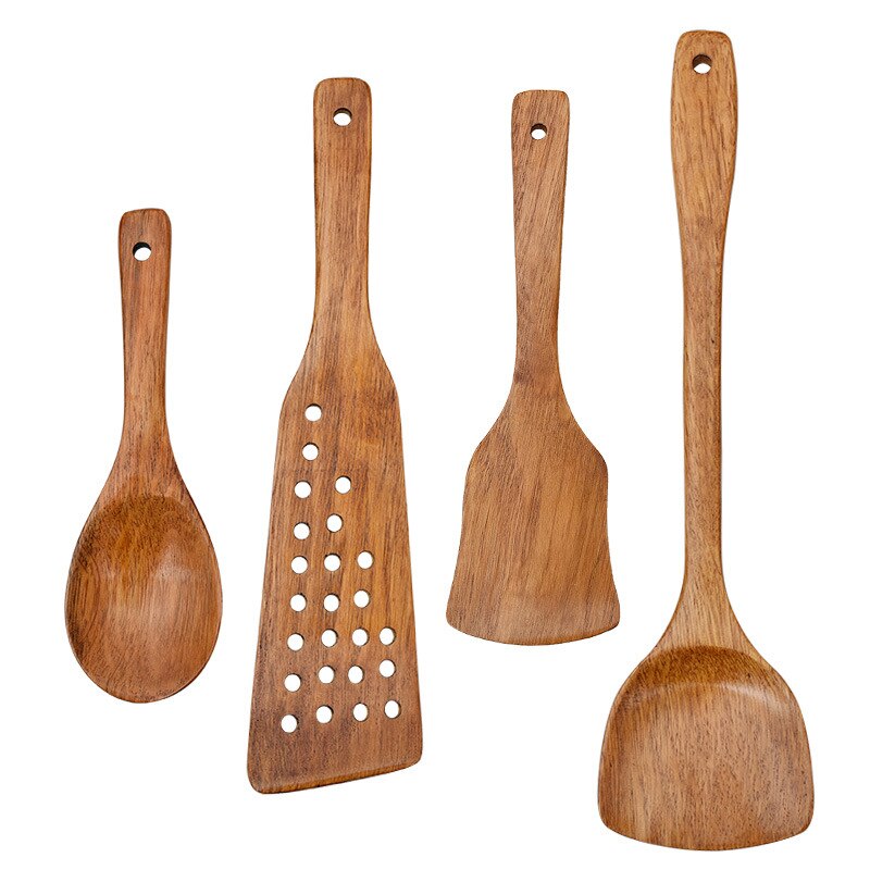 Espátula de madera Utensilios de cocina Espátula Kemu natural Utensilios de cocina antiadherentes Cuchara Vajilla Herramientas Artilugios de madera Utensilios de cocina ecológicos Utensilios de mesa Utensilios de cocin