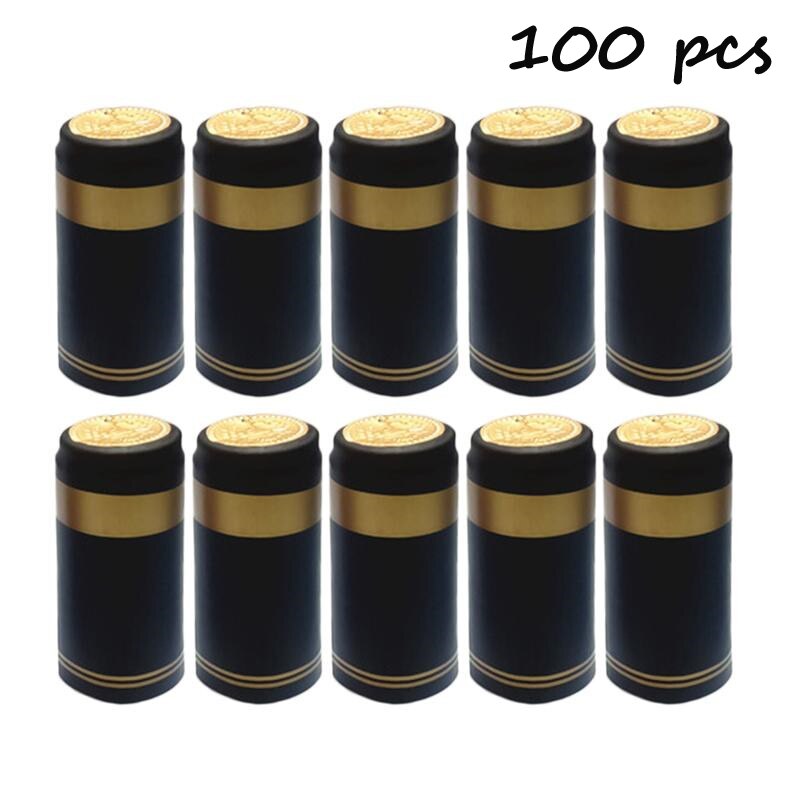 100 Uds. Tapa termoretráctil para botella de vino, tapa termoretráctil de PVC para Bar o , accesorios para Bar: Rosa