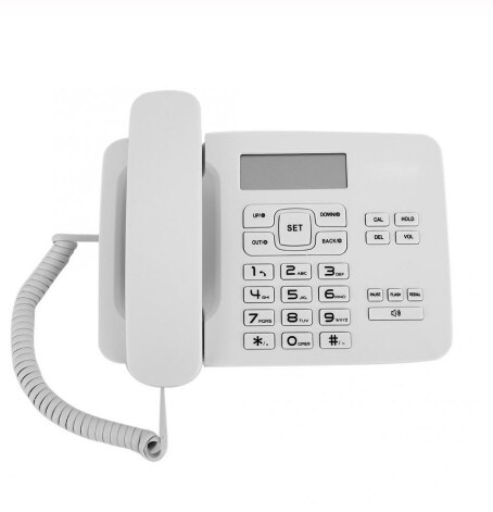 Vaste telefoon thuis, vaste telefoon, nummerherkenning/fsk/dtmf, dubbel systeem/kalender/lcd, fsk/dtmf, dubbel systeem, thuiskantoortelefoon: Wit