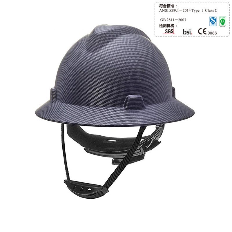 Veiligheid Helm Carbon Fiber Bouw Hard Hoed Abs Beschermingsmiddelen Helmen Werk Cap