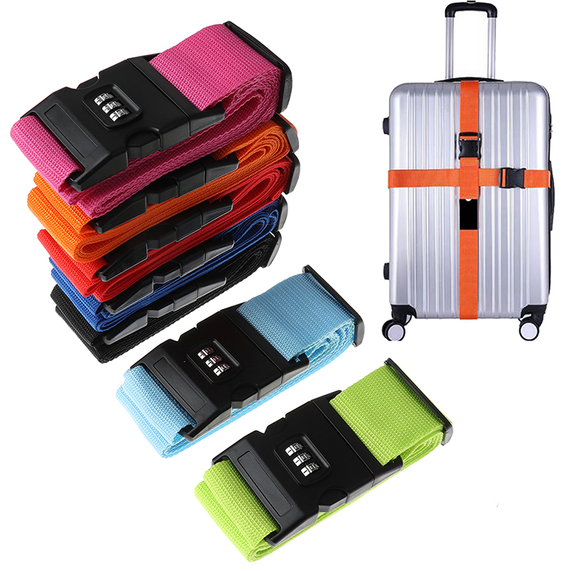 1pc Reisegepäck koffer sicheres Schloss langlebiger Nylon-Packgurt Gürtel Passworts chloss Schnallen riemen Gepäck gurt