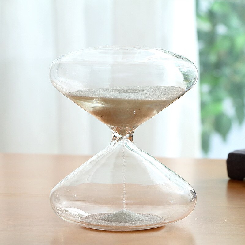 Reloj temporizador De Arena De cristal plano, Reloj temporizador De Arena a la , decoración del hogar, cumpleaños, del Día De San Valentín, Ampulheta Reloj De Arena, adornos artesanales