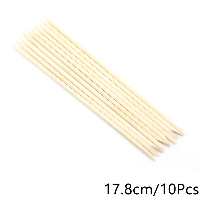 manicura uñas pedicura palos de madera Removedor de cutículas para manicura y pedicura, herramientas de Arte de uñas, palitos de madera naranja, recolector de diamantes de imitación, suministros de cuidado, 100 piezas: YELLOW