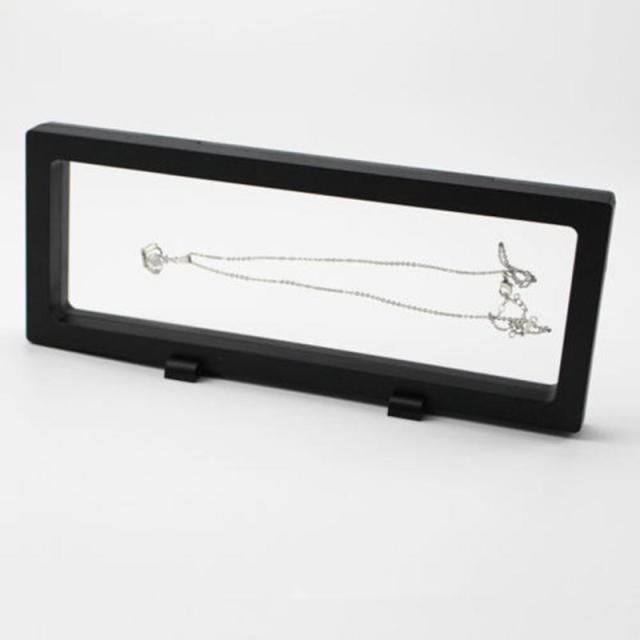 Suspension Packing Box Jewelry Protective Elasticity Film Picture Frames Display: Black 230x90mm