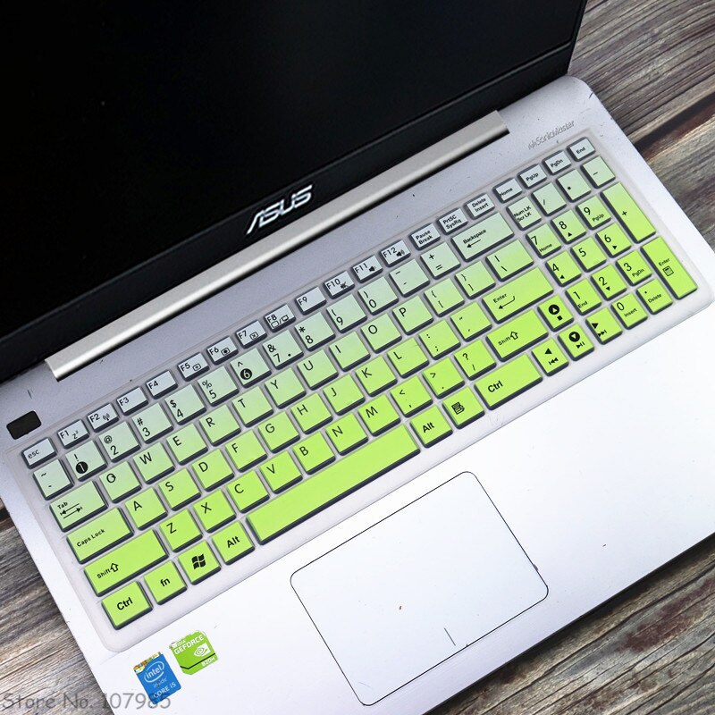 15.6 inch Laptop keyboard Cover Protector For Asus ROG X556U X556UR X556UB X556UQ X556 X555 X555ld X555lf X554l Gaming Notebook: Gradualgreen