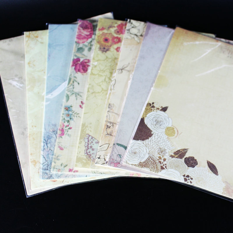 200 Sheets European Style Vintage Natural Scenery Writing Paper Stationery Letter Paper