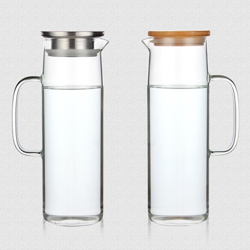 1000ml grote capaciteit hittebestendige bloemen theepot glazen beker sapkan set waterkan koude waterkoker dikker het glas koude waterkoker