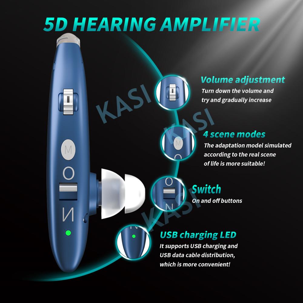 Audifonos mini høreapparat digital forstærker øre lyd forstærker høreapparater bluetooth genopladeligt høreapparat