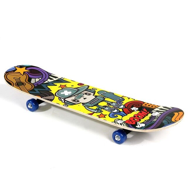 22 Inch VierWiel Mini Longboard Pastel Kleur Skateboard Board Met Led
