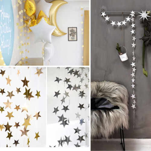 4 M Ster Papier Guirlande Gors Banner Baby Xmas Wedding Shower Party Banners Streamers Decoratie