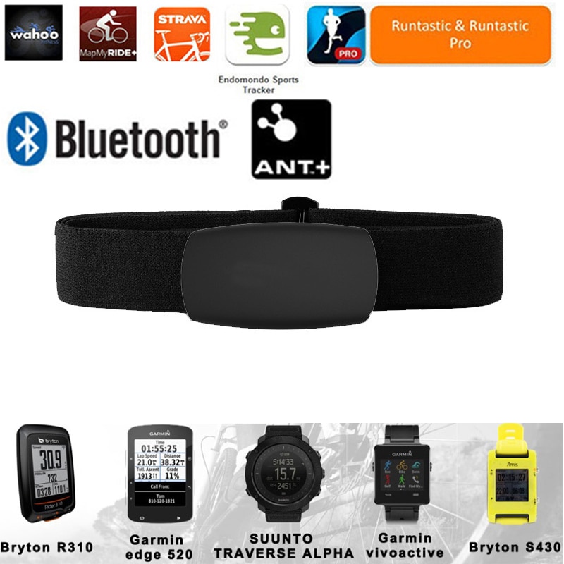 Ant + & Bluetooth 4 Waterdichte Hartslagmeter Sport Fitness Favor Outdoor Fietsen Sport Draadloze Borstband Hartslag meter