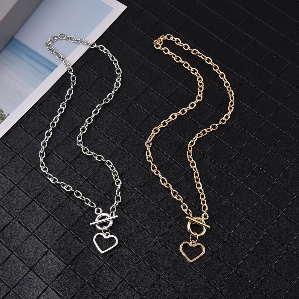 neue Hohl Herz Halsband Halsketten Für Frauen Opulente Halskette modisch Kragen Schmuck