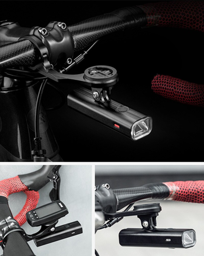 ROCKBROS-luz delantera de bicicleta, Faro de elevación, soporte multifuncional, luz de 400/800 lúmenes, carga USB