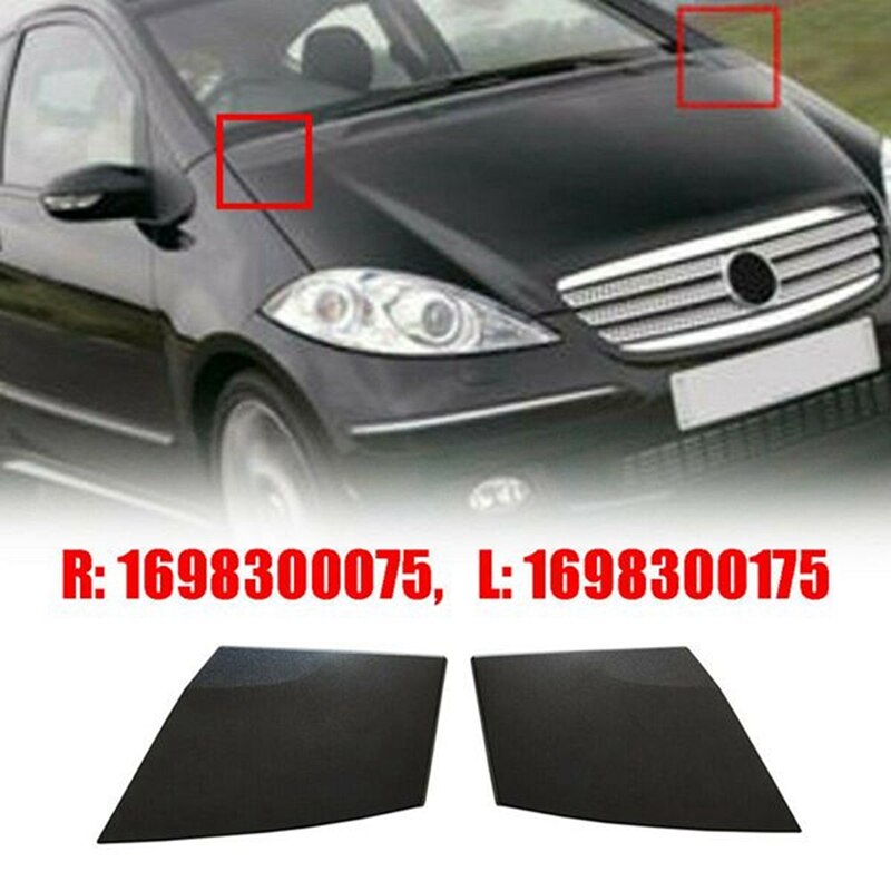 Couvercle de charnière de capot de voiture, protection d'angle de capot de vidange d'eau de pare-brise pour Mercedes Benz classe A W169