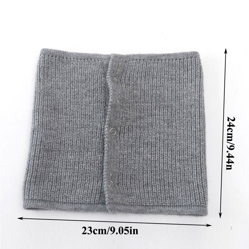 Warme Kraag Ring Sjaal Vrouwelijke Wollen Gebreide Sjaal Vrouwen Snood Sjaals Winter Button Hals Sjaals Effen Kleur