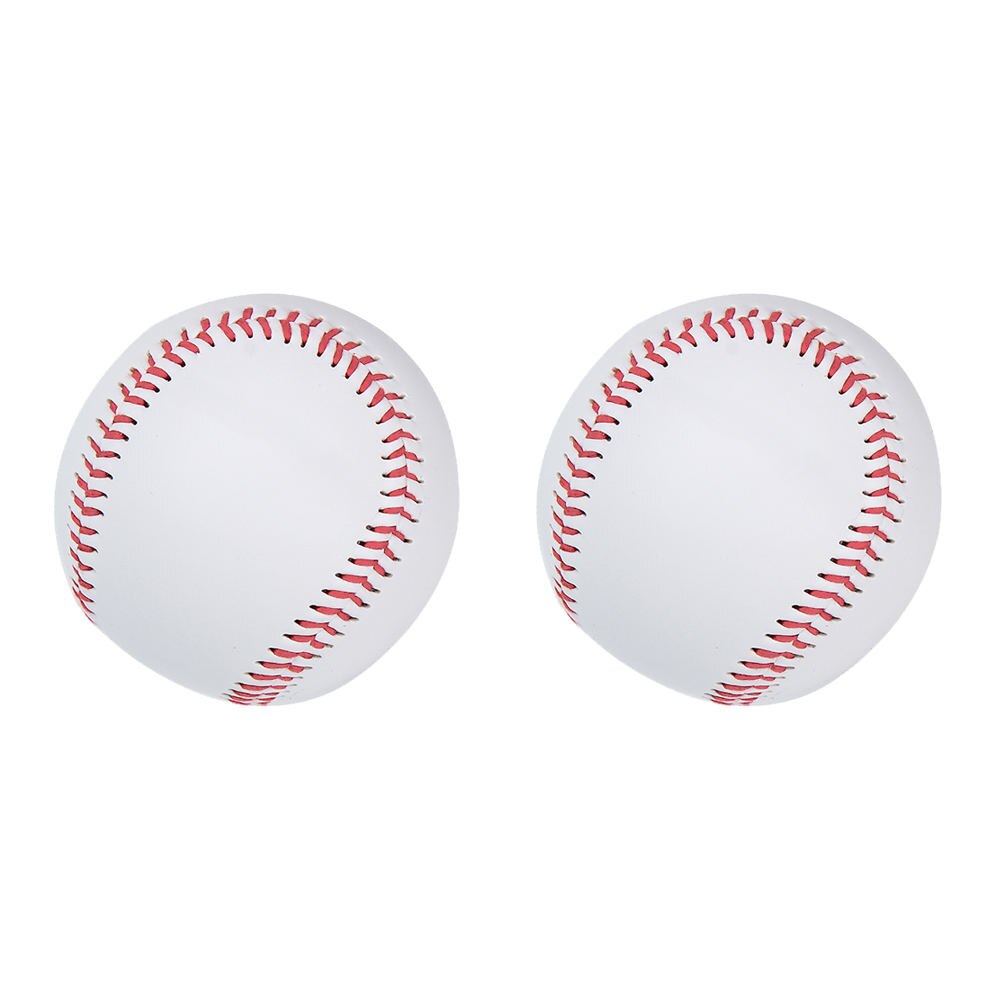 2pcs 9 Inch Universal Handmade Baseballs PU Hard and Soft Baseball Balls Softball Ball Training Exercise Baseball Balls