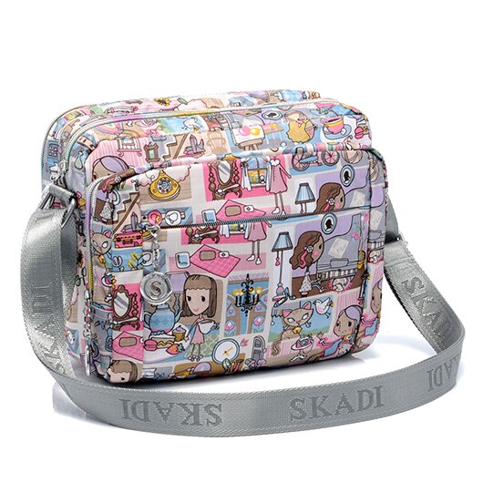 nylon casual 10 pocket super women's messenger bag small handbag