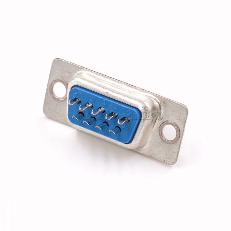 5Pcs RS232 serial port connector DB9 female socket/Plug connector 9pin copper RS232 COM socket adapter