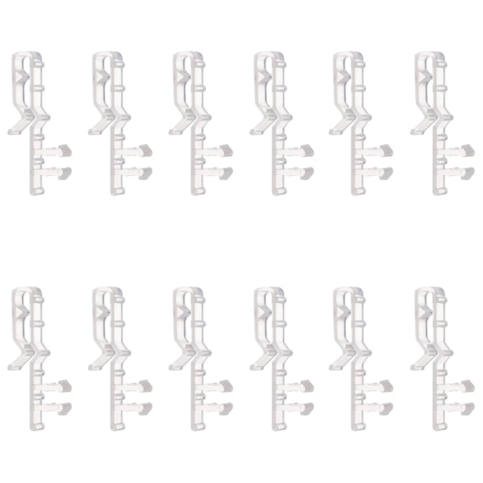 Clips de retenue de cantonnière pour stores de fenêtre, 12/20 pièces, Clips de retenue de cantonnière cachés en plastique transparent pour stores horizontaux: 12PCS