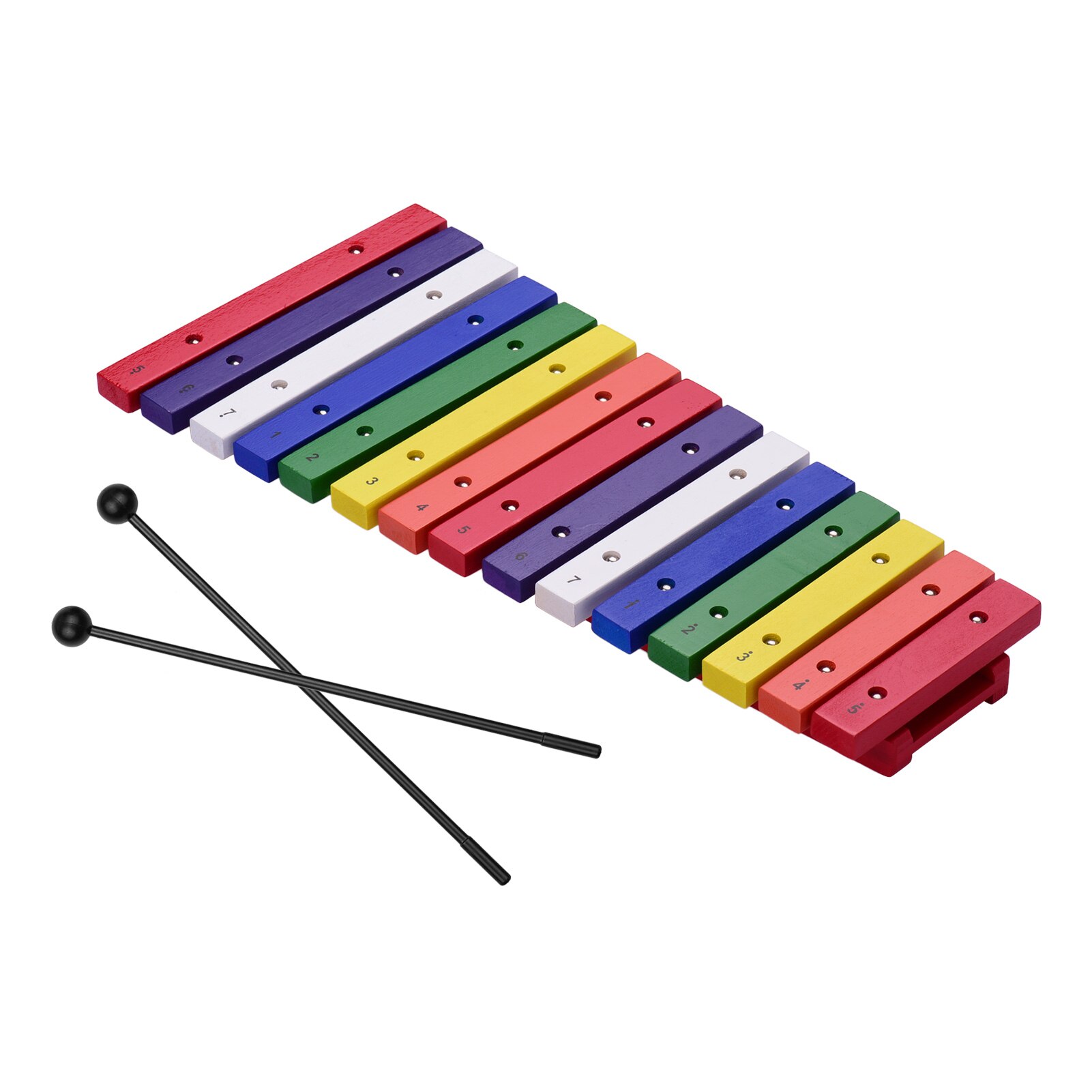 ammoon 15 Keys Xylophone Colorful Musical Percussion Instrument Early Education Instrument for Music Sense Development