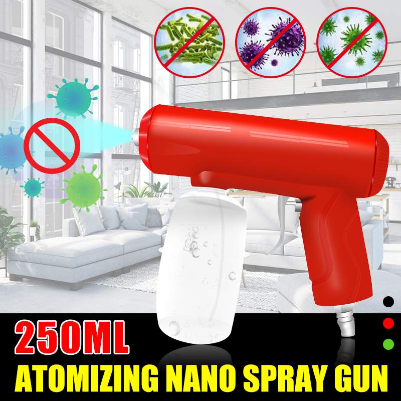 250ml bærbare nano spray desinfektion pistol forstøvningsdesinfektion nano damp spray pistol tåge maskine sprøjte til hjemmekontor