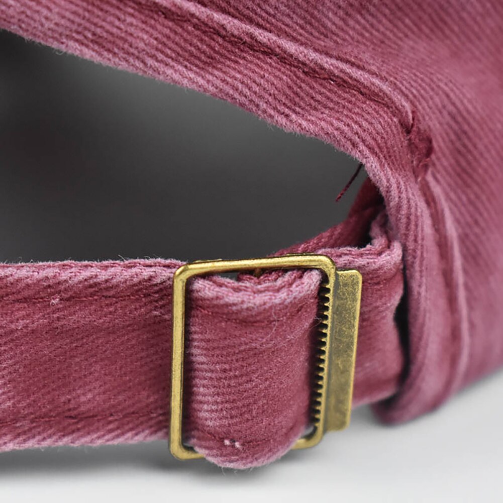 Mænd vasket bomuld baseball cap vintage solid farve justerbar anti uv udendørs sport hestehale hat baseball cap