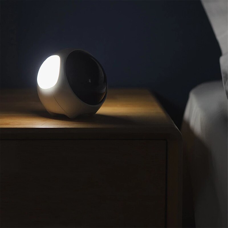 Xiaomi-reloj despertador con Linda expresión, luz LED Digital multifunción controlada por voz, termómetro de mesita de noche para el hogar