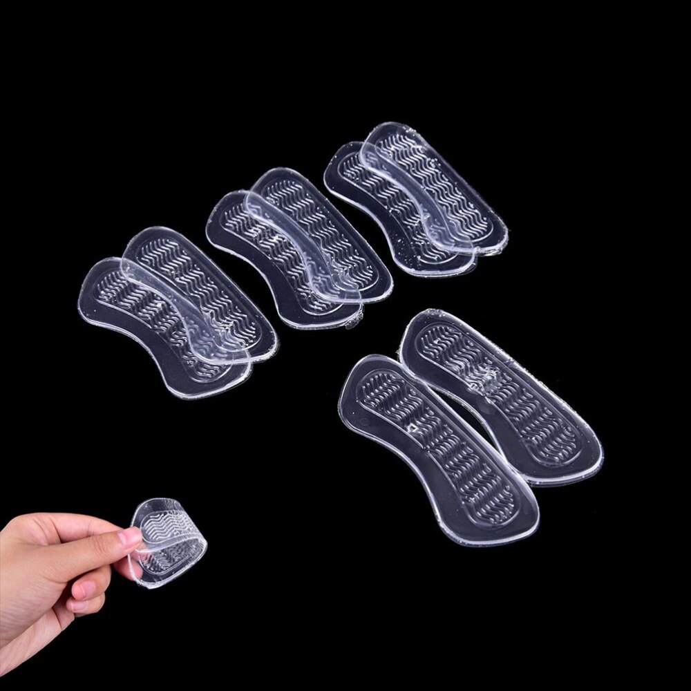Clear Onzichtbare Silicagel Siliconen Inlegzolen Massage CareAnti-Slip Hoge Hak Kussens Gel Hak Terug liner Schoenen 1 paar