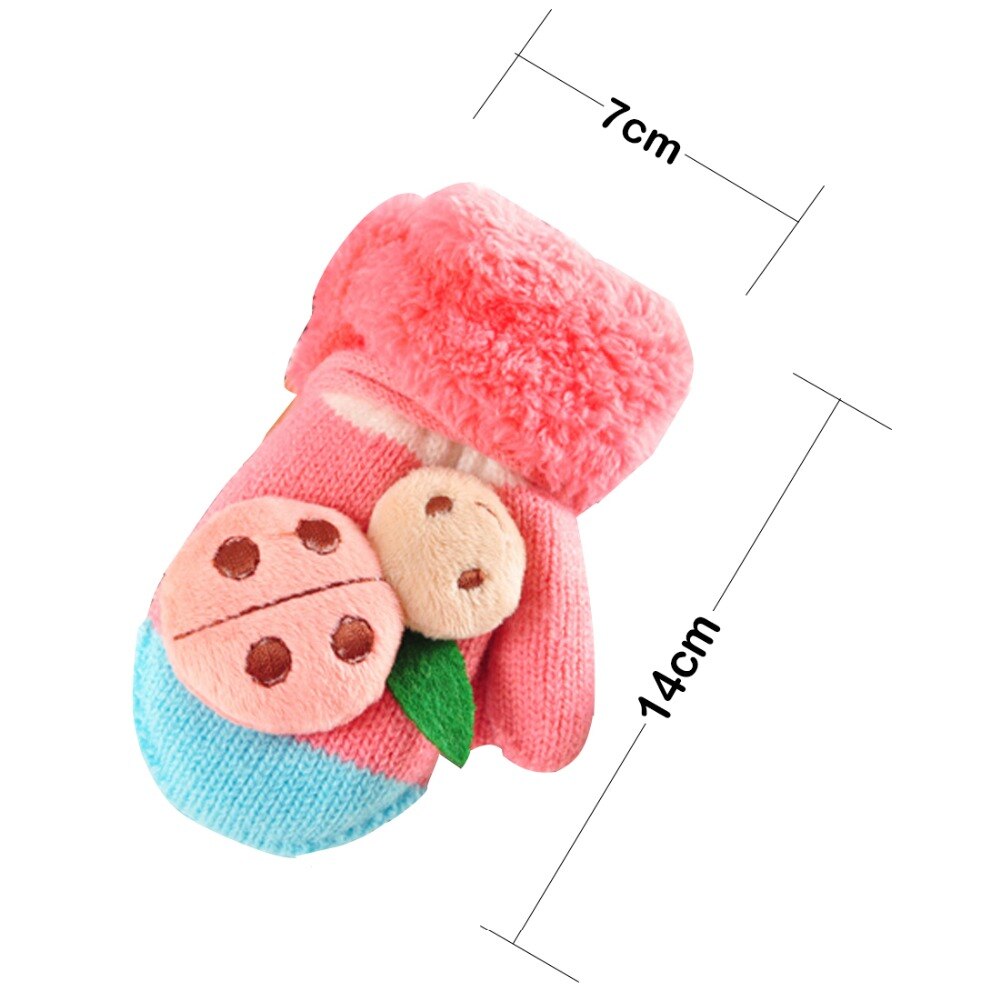 0-24 Maanden Baby Jongen Baby Meisje Kinderen Gebreide Handschoenen Winter Kinderen Warm Touw Wanten Katoen Wol wanten Voor Baby &#39;S