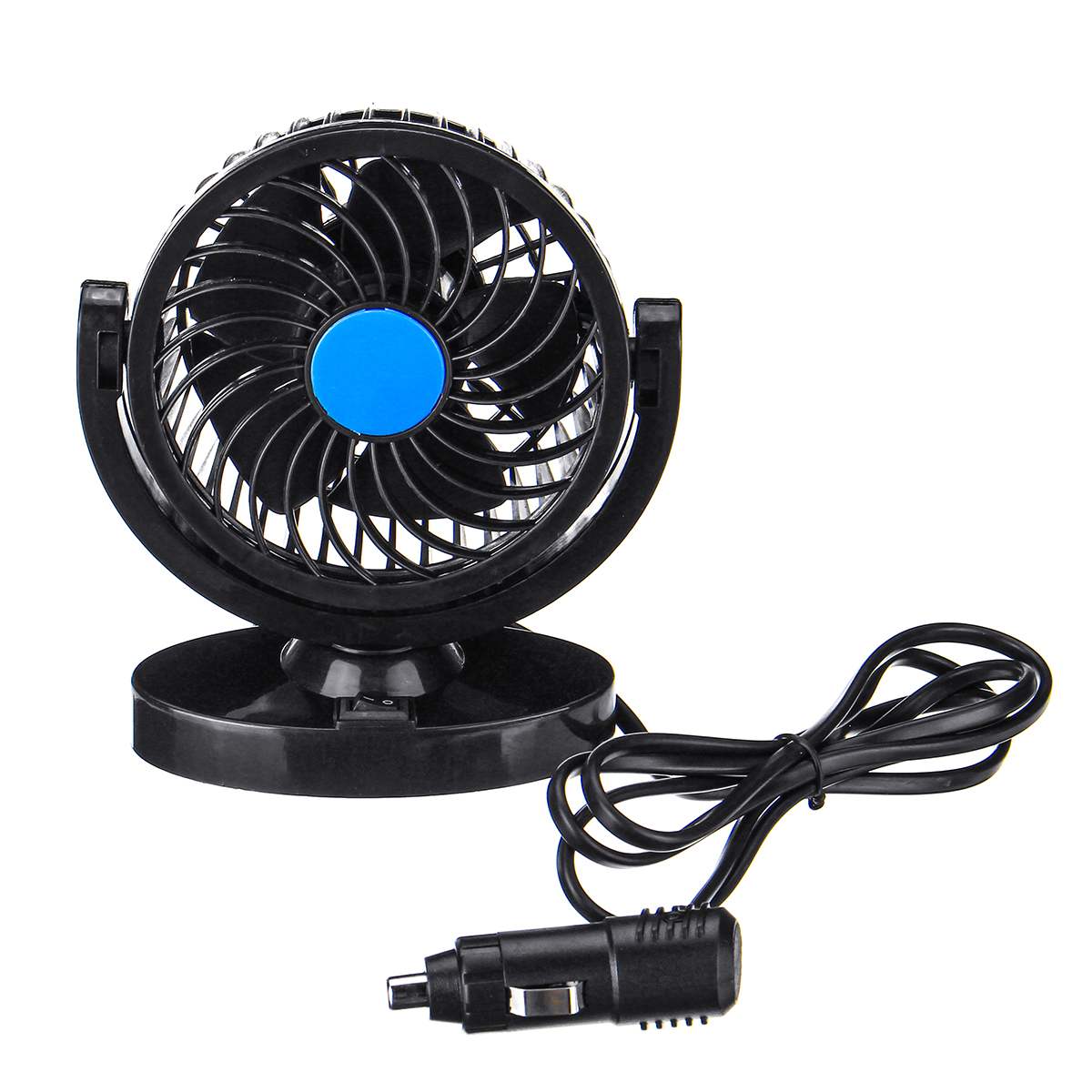 12V/24V Mini Elektrische Auto Ventilator Laag Geluidsniveau Airconditioner 360 Graden Roterende Koelventilator Koeler Zomer outdoor Dual Sngle Hoofd