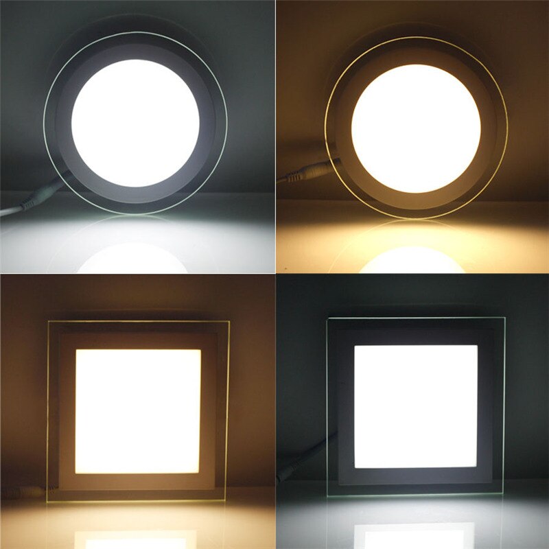 6W 9W 12W 18W Ronde/Vierkante Glazen LED Downlight Inbouw LED Paneel Licht Spot Plafond Down Light AC110V 220V Warm/Koud Wit