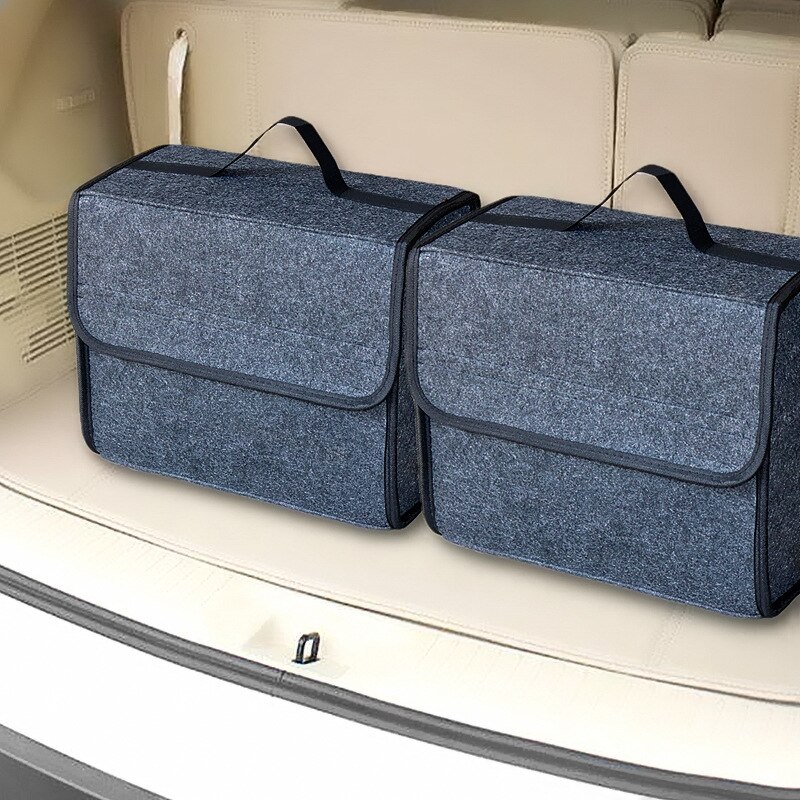 Portable Foldable Car Trunk Organizer Felt Cloth Storage Box Case Auto Interior Stowing Tidying Container Bags Backseat