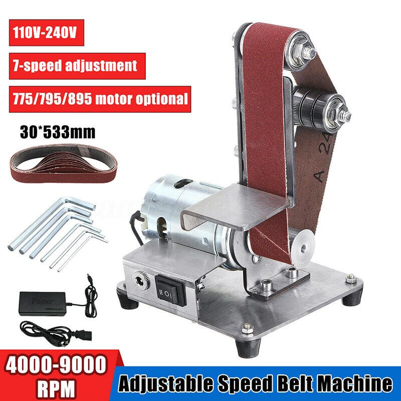 Mini ponceuse à bande diy, ponceuse, rectifieuse, bandes abrasives, meuleuse, polissage, mjj 88