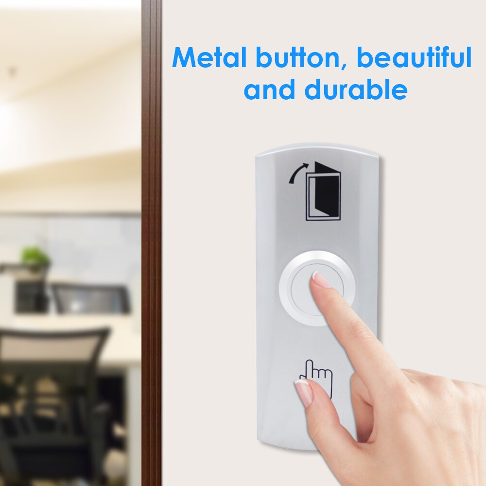 Zinc Alloy GATE DOOR Exit Button Exit Switch NO/NC/COM Door Access Control System Door Push Exit Door Release Button Switch