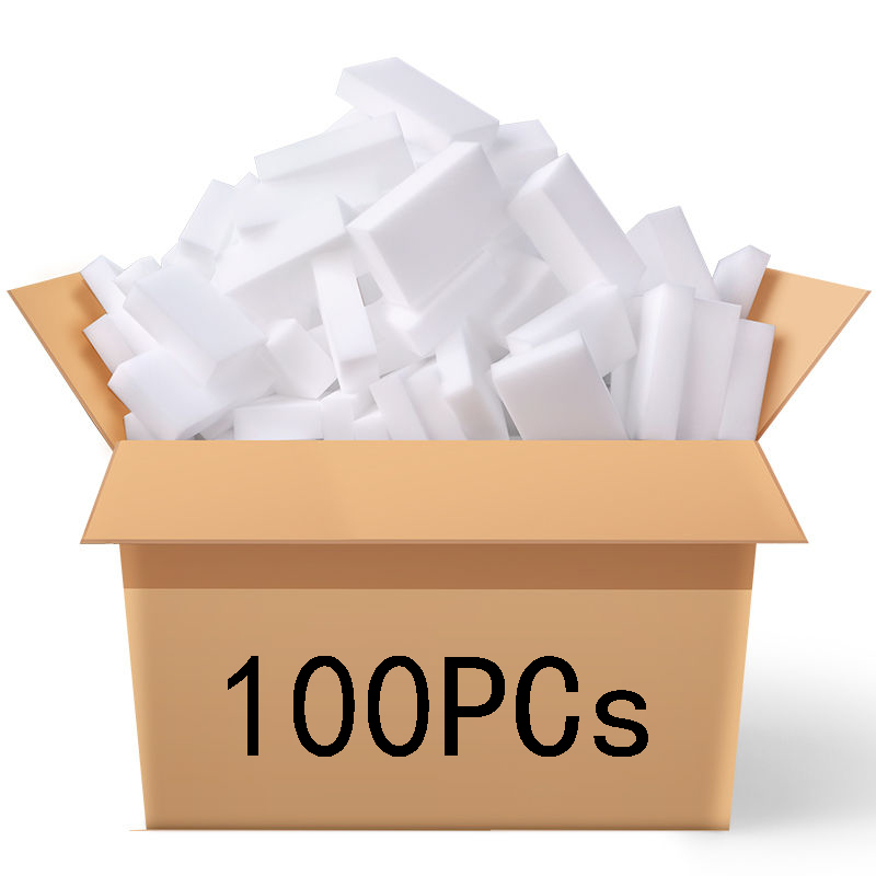 Magic sponge 100 pcs Melamine Sponge Eraser Sponge Cleaner Nanoparticles Cleaning Sponge For kitchen Bathroom Cleaning Tools: 100 Pcs