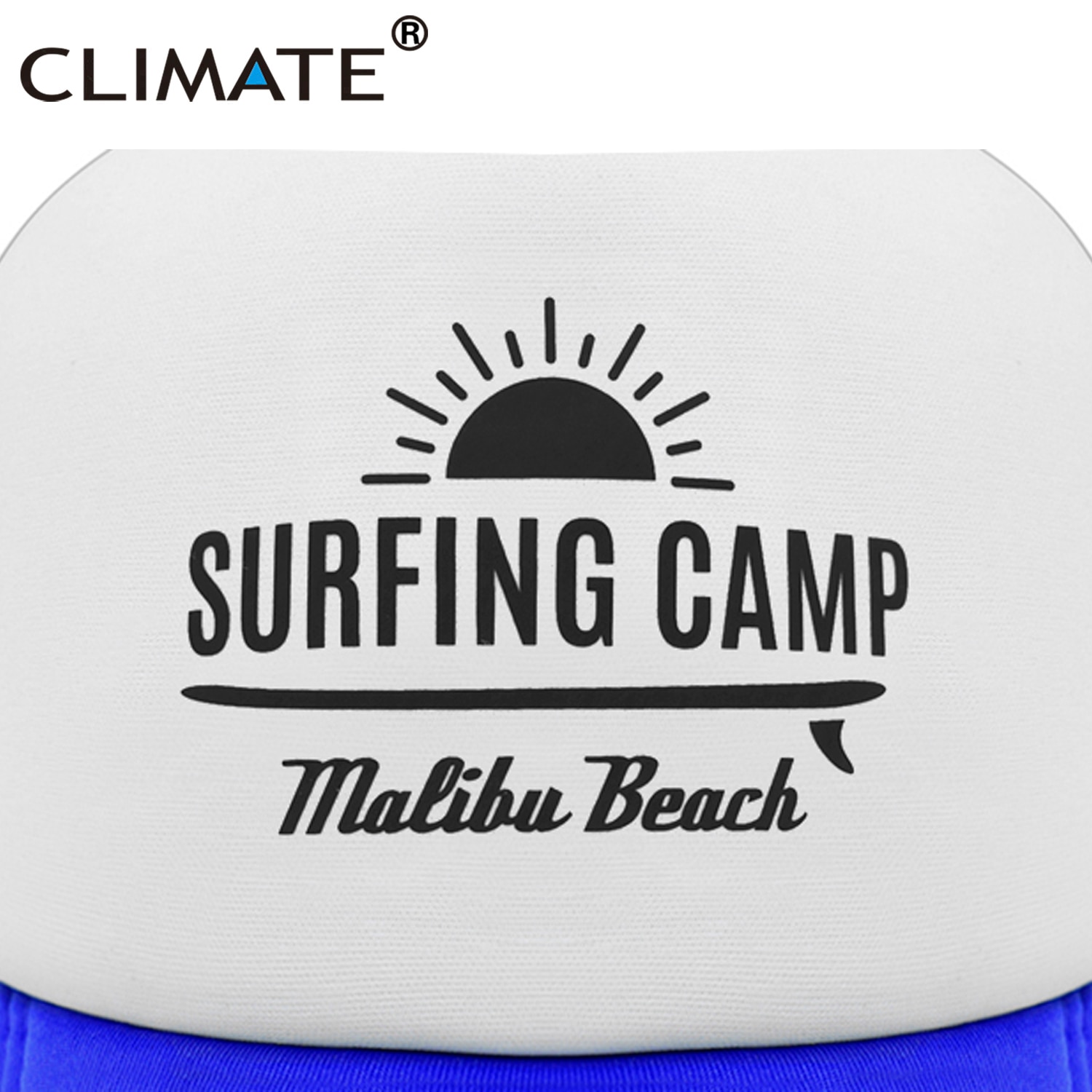 CLIMATE Surfing Camp Cap Malibu Beach Trucker Cap Hat Surfing Fan Surfer Hip Hop Cap Surfboard Surf Riding Mesh Cap Hat Youth