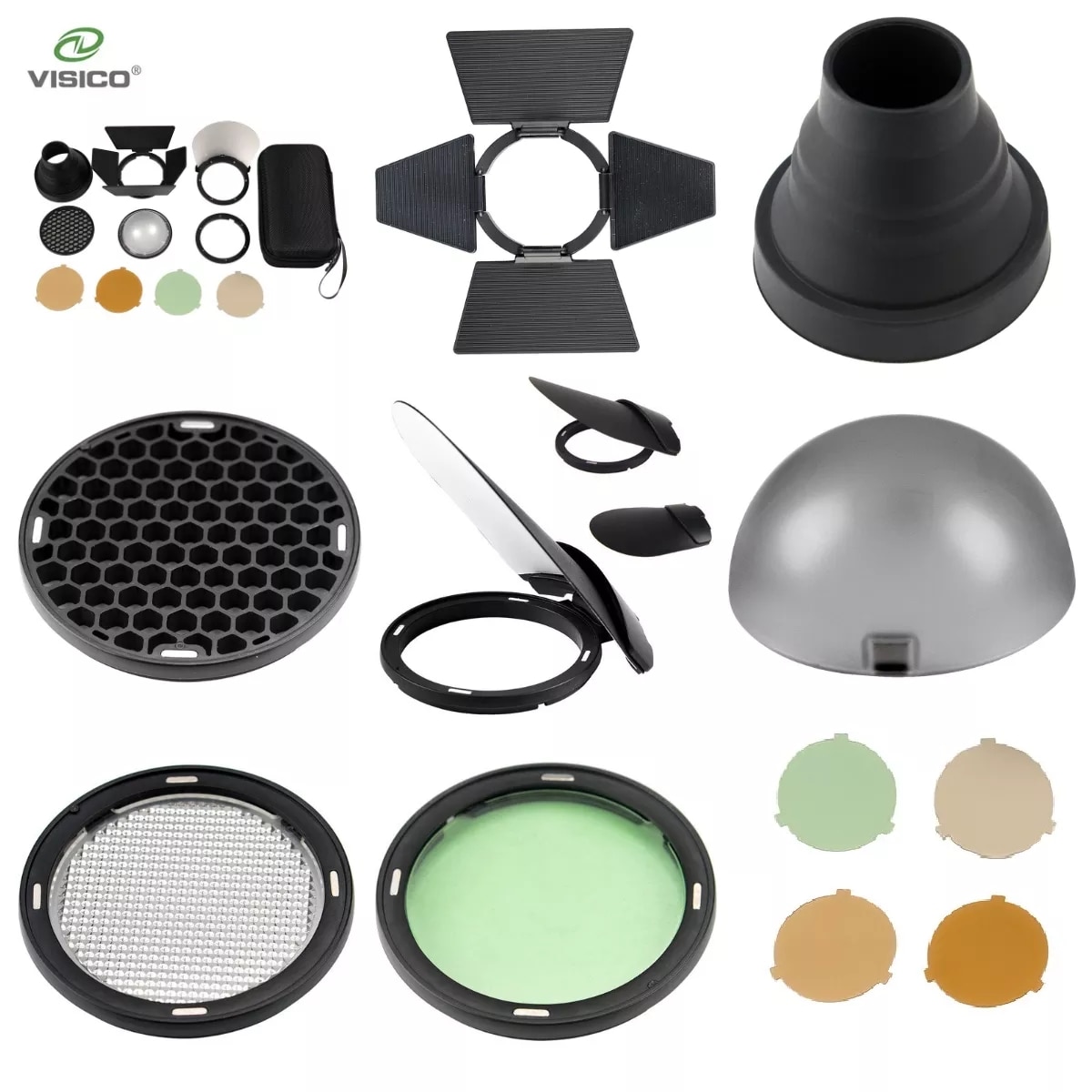 Kit de remplacement pour la photographie, pour Godox AK-R1 H200R AD200 V1, Visico 2 têtes rondes, magnétique, Flash, accessoire