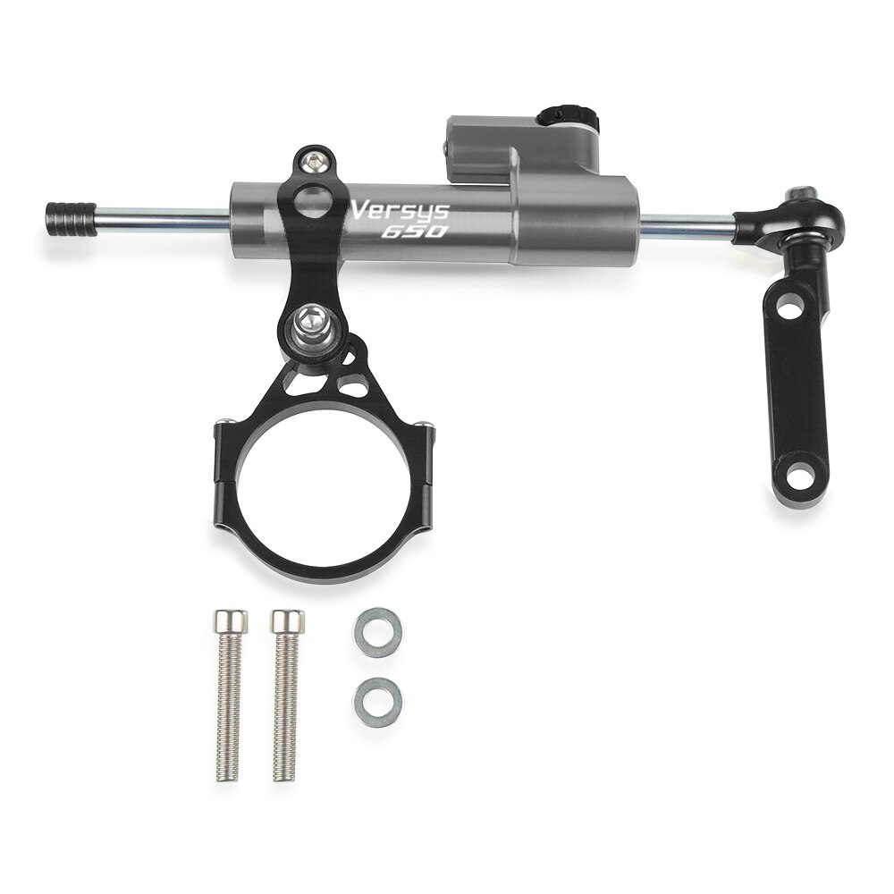 Pour Kawasaki Versys 650 Versys650 moto direction stabiliser amortisseur Support Support Kit de montage: Balck-Gray-Black