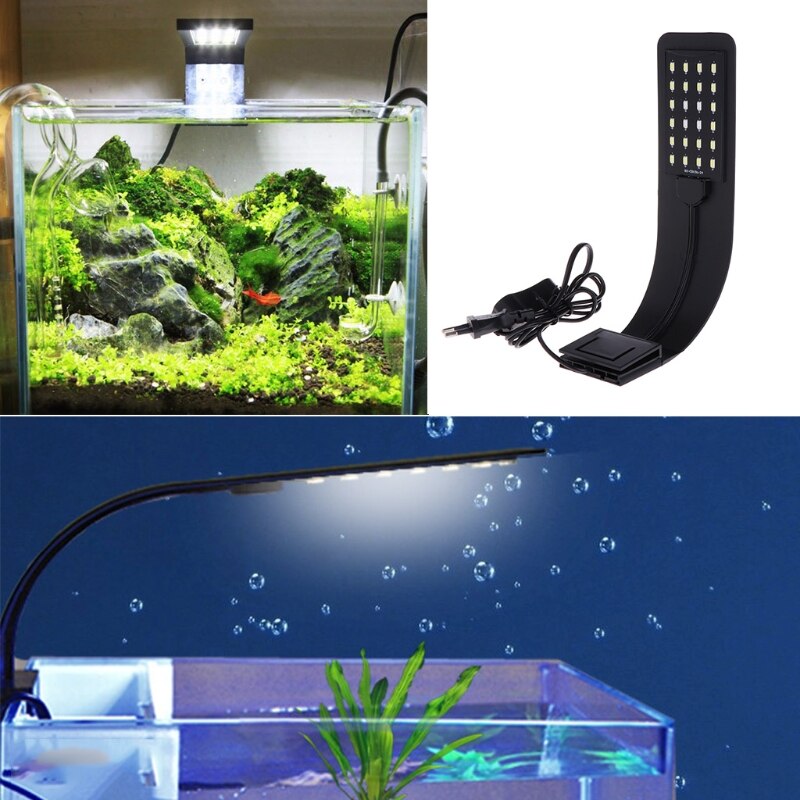 Lámpara de ahorro de energía para acuario, luz LED de 10W de alto brillo para pecera, 5730, enchufe europeo