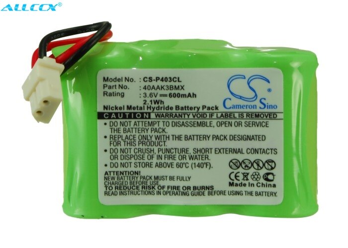 Cameron Sino 600mAh Cordless Phone Battery for Akai CP161AUS, CP250AUS, CP260AUS, CP261AUS, P360AUS, Glocke South Excelistor 3101, GP 60AAH3BMX