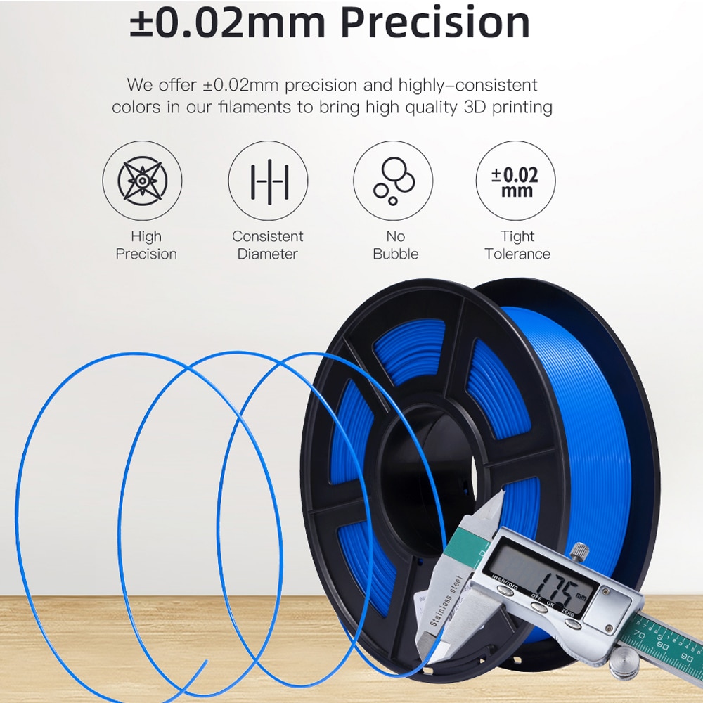 ANYCUBIC PLA Filament 1.75mm Plastic For 3D Printer 1kg/Roll Rubber Consumables Material for FDM 3D Printing Mega S Vyper