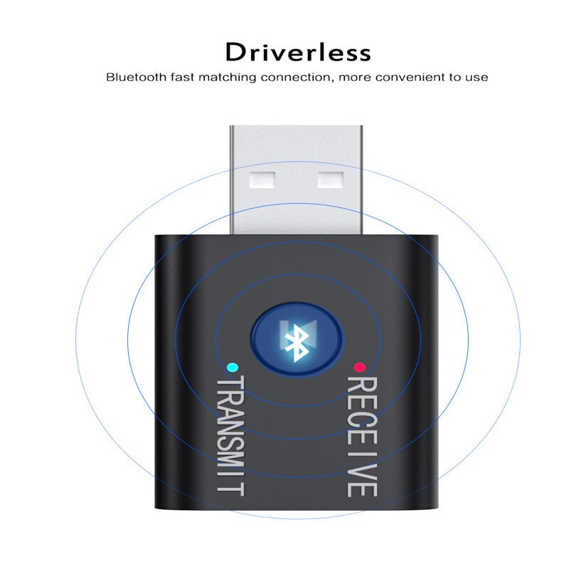 Kebidu Wireless USB AUX Bluetooth Car Bluetooth Mini Bluetooth 5.0 Transmitter Receiver Audio Music Wireless Adapter For TV PC