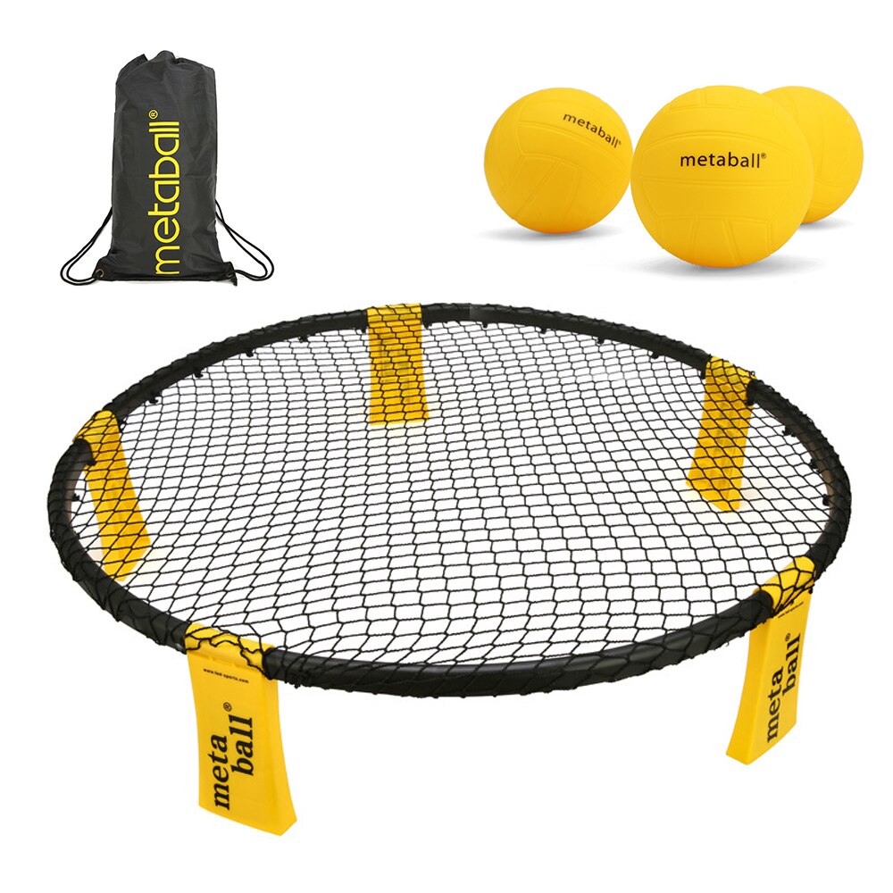 Mini Beach Volleyball Spike Ball Game Set Beach Volleyball Outdoor Team Sports Spikeball Lawn With 3 Balls Volleyball Net