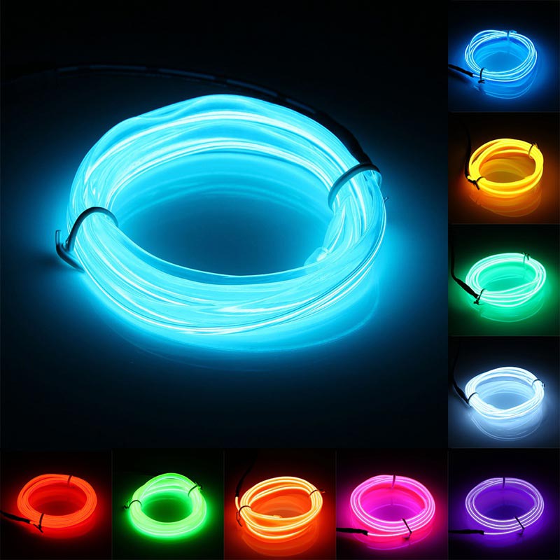 1M Led Flexibele El Wire Neon Lights Glow Lamp Licht Strip Festival Party House Home Decorations Strip Verlichting String lamp