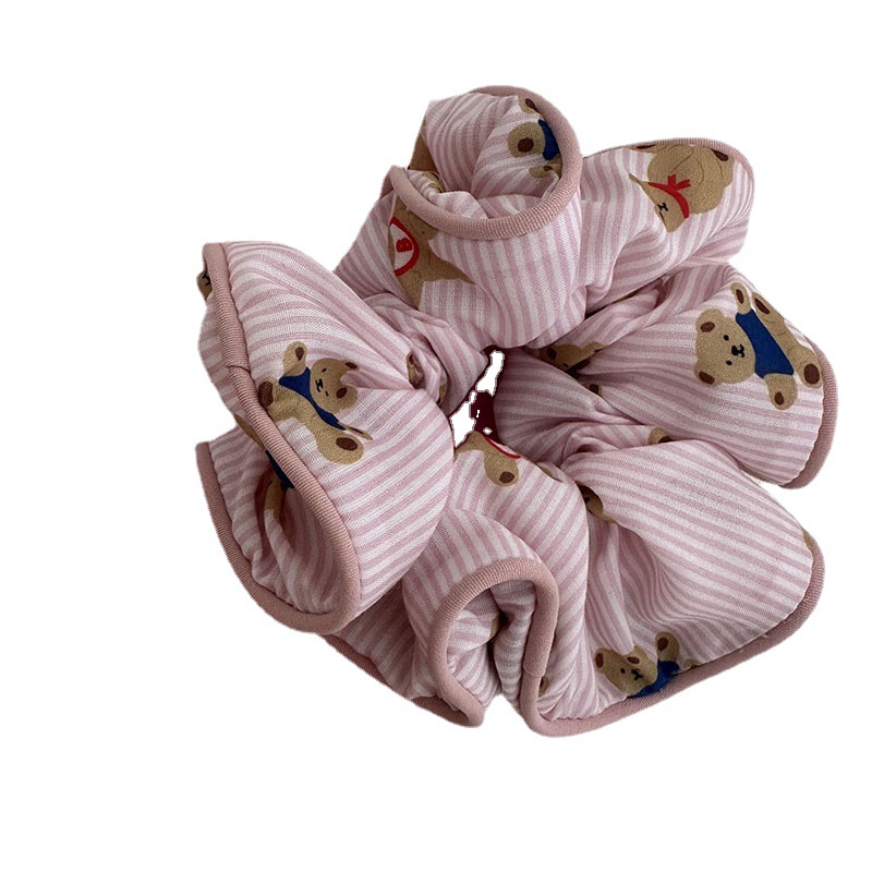 Ins Floral Dieren Patroon Elastisch Haar Scrunchies Stof Headrope Haaraccessoires