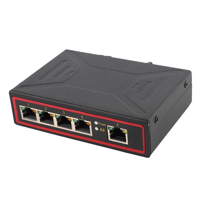 5 Ports Industrial Metal Case Ethernet Switch 10/100Mbps Rj45 Signal Strengthen Vlan Network Switch