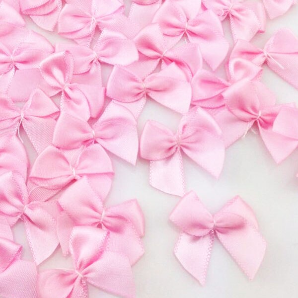 100pcs Mini Satin Ribbon Flowers Bows Craft Wedding Decoration Upick A176: Color 10