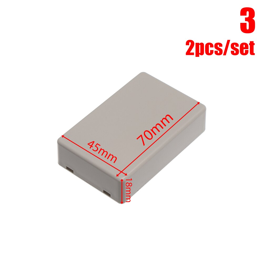 2Pcs ABS Plastic Electronic Project Box Waterproof Cover Project Instrument Case Enclosure Boxes Instrument Parts: 2pcs Style 3