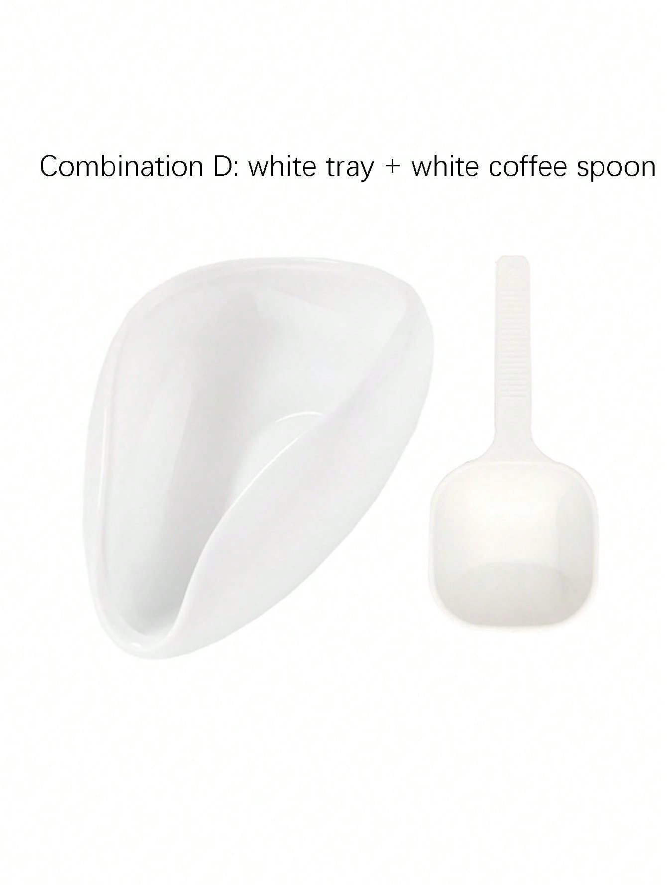1pcs Coffee Beans Dosing Measuring Tray Coffee Tea Leaves measuring spoon for coffee weighing plate White porcelain tea dispens: Burgundy